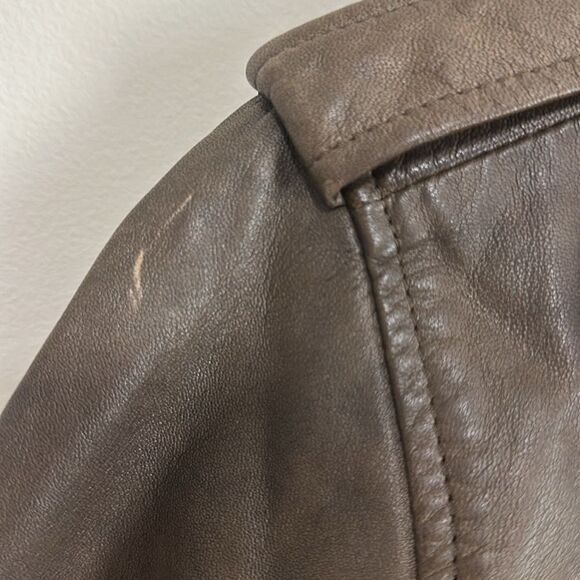 NWT Lucky Brand Genuine Leather Moto Style Jacket - Picture 5 of 9
